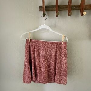 Abercrombie & Fitch Burgundy Patterned Mini Skirt